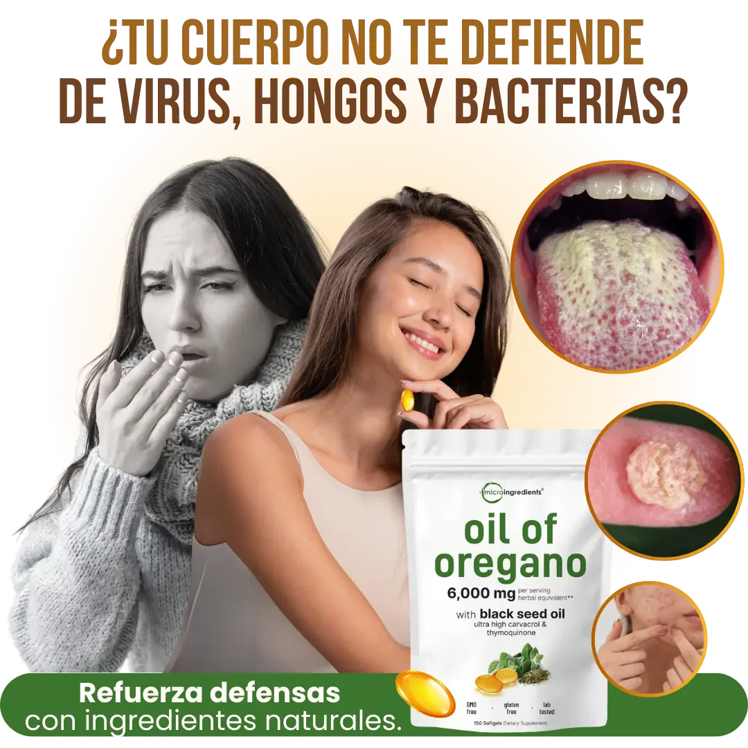 Aceite de Orégano + Semilla Negra | 90 Cápsulas