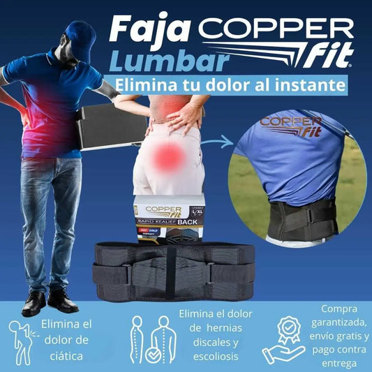 La faja lumbar #1 COPPER FIT🔥  +  Gel de regalo 🎁